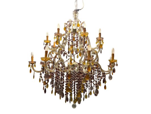 Large Murano Crystal Chandelier, 1960s-JJC-1732198