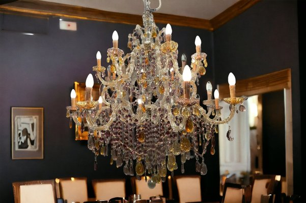 Large Murano Crystal Chandelier, 1960s-JJC-1732198