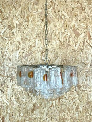 Large Murano Glass and Chrome Chandelier, 1960s-EJL-1063069