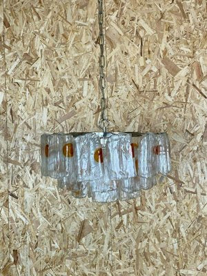 Large Murano Glass and Chrome Chandelier, 1960s-EJL-1063069