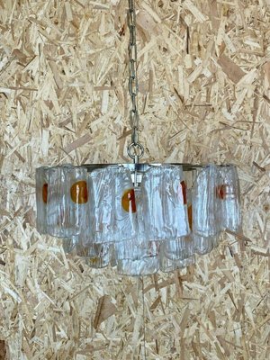 Large Murano Glass and Chrome Chandelier, 1960s-EJL-1063069