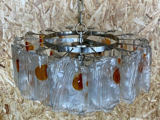 Large Murano Glass and Chrome Chandelier, 1960s-EJL-1063069