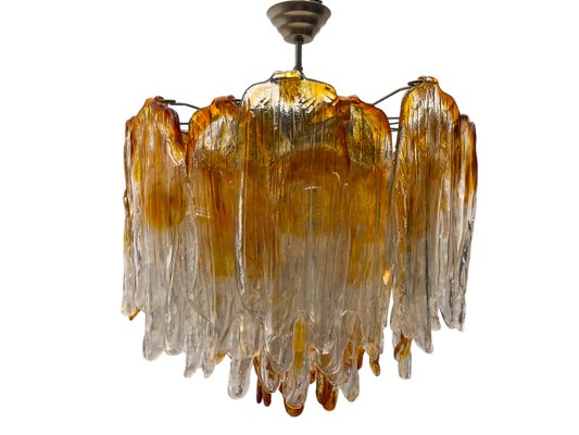 Large Murano Glass Chandelier from AV Mazzega, 1970s-JJC-1789317