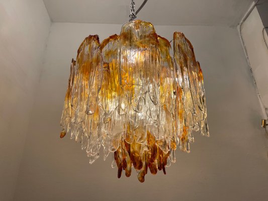 Large Murano Glass Chandelier from AV Mazzega, 1970s-JJC-1789317