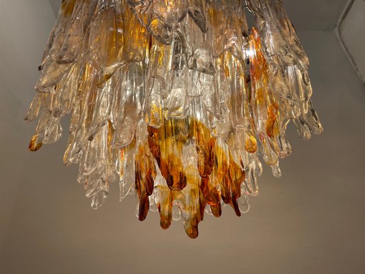 Large Murano Glass Chandelier from AV Mazzega, 1970s-JJC-1789317