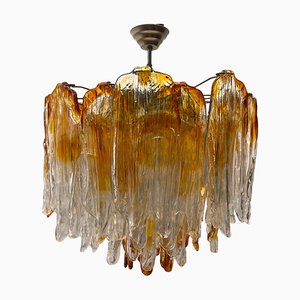 Large Murano Glass Chandelier from AV Mazzega, 1970s-JJC-1789317