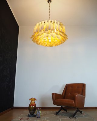 Large Murano Glass Chandelier in Murano Glass and Nickel Plated Metal, 1990s-FHZ-1818496