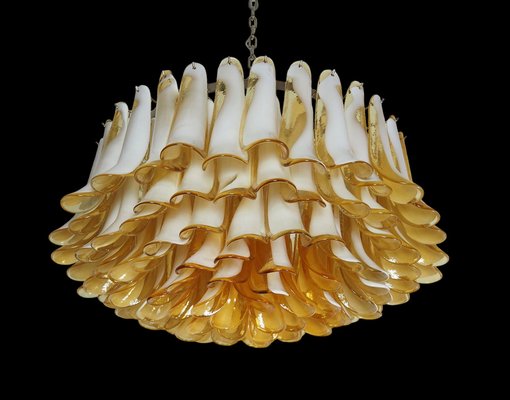 Large Murano Glass Chandelier in Murano Glass and Nickel Plated Metal, 1990s-FHZ-1818496