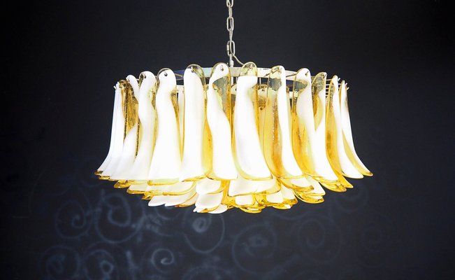 Large Murano Glass Chandelier in Murano Glass and Nickel Plated Metal, 1990s-FHZ-1818496