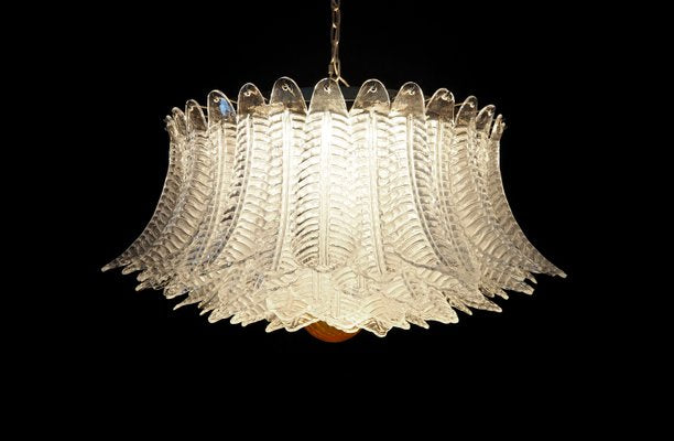 Large Murano Glass Chandelier with 100 Clear Felci Glasses, 1990s-FHZ-2021103