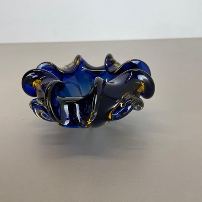 Large Murano Glass Floral Bowl, Italy, 1970s-QZ-1094377