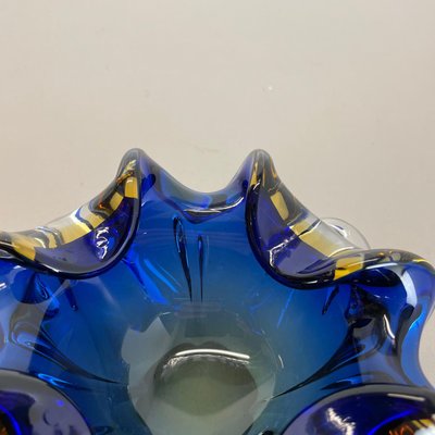 Large Murano Glass Floral Bowl, Italy, 1970s-QZ-1094377