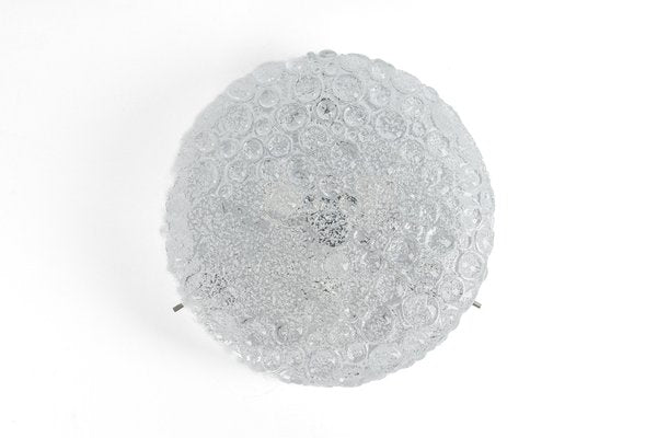 Large Murano Glass Flushmount from Hillebrand, Germany, 1970s-UGR-1355686