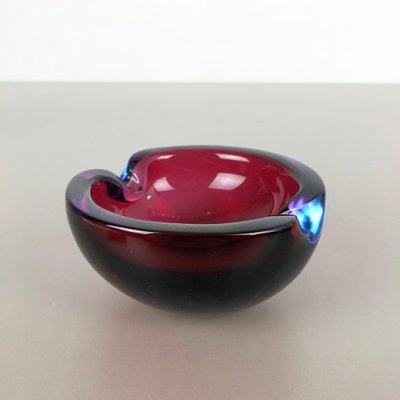 Large Murano Glass Multi-Color Bowl Element Shell Ashtray, Italy, 1970s-QZ-1052933