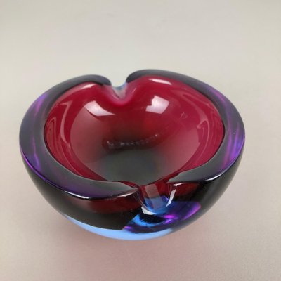 Large Murano Glass Multi-Color Bowl Element Shell Ashtray, Italy, 1970s-QZ-1052933