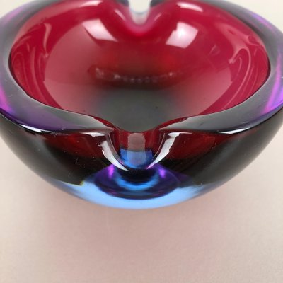 Large Murano Glass Multi-Color Bowl Element Shell Ashtray, Italy, 1970s-QZ-1052933