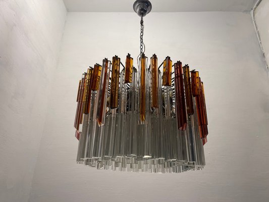 Large Murano Glass Prism Triedri Chandelier by Paolo Venini, 1960s-JJC-1768409