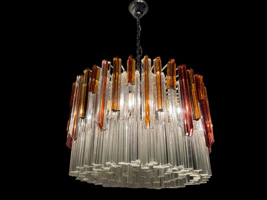 Large Murano Glass Prism Triedri Chandelier by Paolo Venini, 1960s-JJC-1768409