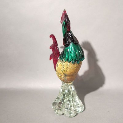 Large Murano Glass Rooster Figurine, 1950s-WK-730599