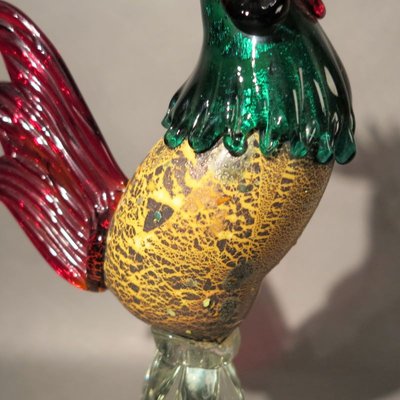 Large Murano Glass Rooster Figurine, 1950s-WK-730599