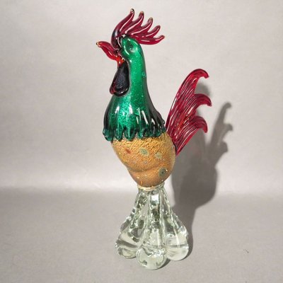 Large Murano Glass Rooster Figurine, 1950s-WK-730599