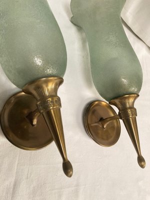 Large Murano Glass Sconces from Cenedese, 1950, Set of 2-VRR-1987483