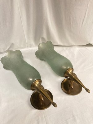 Large Murano Glass Sconces from Cenedese, 1950, Set of 2-VRR-1987483