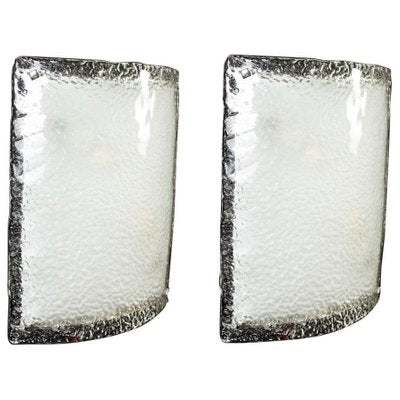 Large Murano Glass Sconces from Vistosi, 1970s, Set of 2-MBH-1031883