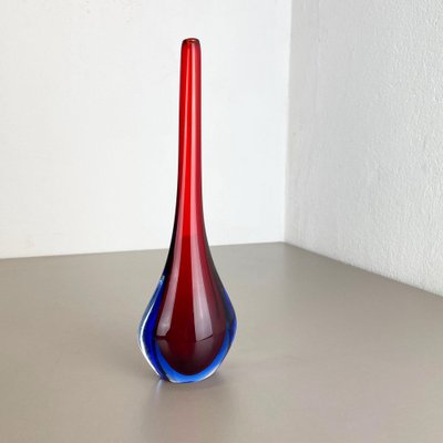 Large Murano Glass Sommerso Stem Vase attributed to Flavio Poli, Italy, 1960s-QZ-1449566