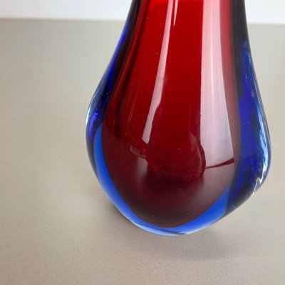 Large Murano Glass Sommerso Stem Vase attributed to Flavio Poli, Italy, 1960s-QZ-1449566