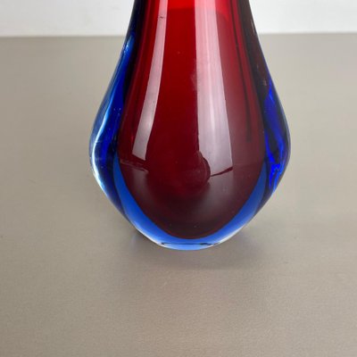 Large Murano Glass Sommerso Stem Vase attributed to Flavio Poli, Italy, 1960s-QZ-1449566