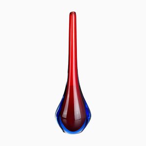 Large Murano Glass Sommerso Stem Vase attributed to Flavio Poli, Italy, 1960s-QZ-1449566