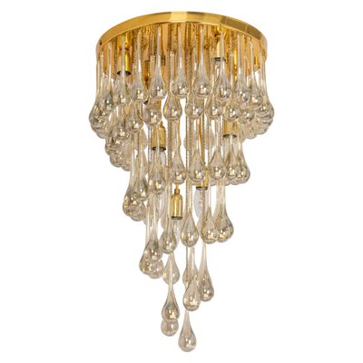 Large Murano Glass Tear Drop Chandelier by Christoph Palme, Germany, 1970s-UGR-1377973