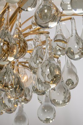 Large Murano Glass Tear Drop Chandelier by Christoph Palme, Germany, 1970s-UGR-1086284