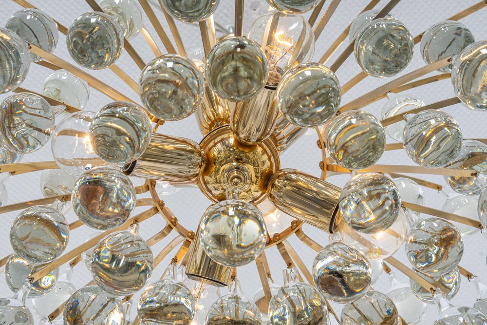 Large Murano Glass Tear Drop Chandelier by Christoph Palme, Germany, 1970s