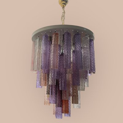 Large Murano Glass Tube Chandelier, 1980s-JJC-1758309