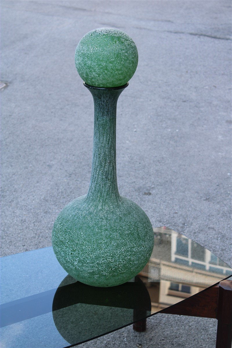 Large Murano Glass Vase With Stopper from Seguso, 1960s