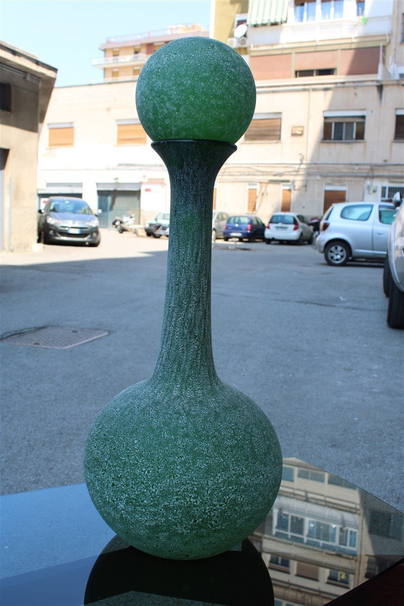 Large Murano Glass Vase With Stopper from Seguso, 1960s