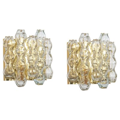 Large Murano Glass Wall Sconces attributed to Doria, Germany, 1960s, Set of 2-UGR-1791286