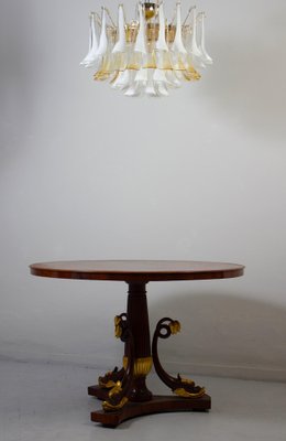 Large Murano Glass White and Amber Tulip Chandelier, Italy, 1970s-MBH-1821570