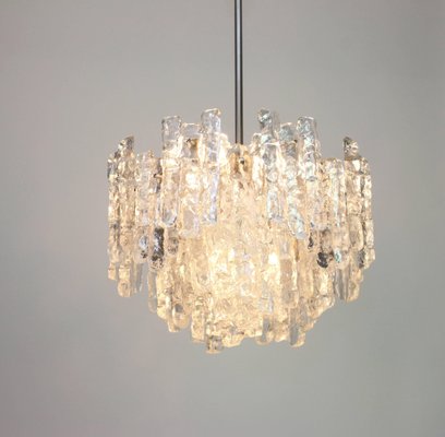 Large Murano Ice Glass Chandelier by Kalmar, Austria, 1960s-UGR-1085677