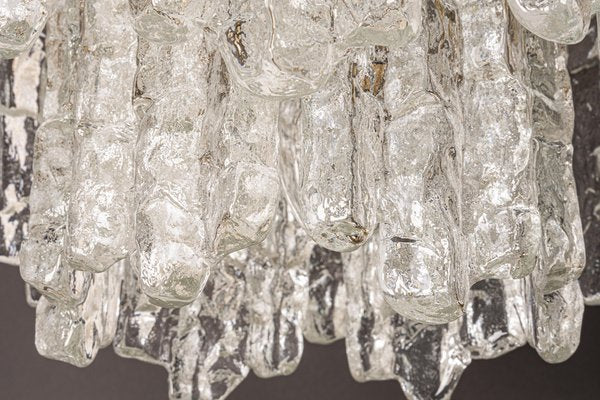 Large Murano Ice Glass Chandelier from Kalmar, Austria, 1960s-UGR-1085404