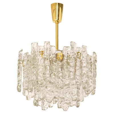 Large Murano Ice Glass Chandelier from Kalmar, Austria, 1960s-UGR-1085404