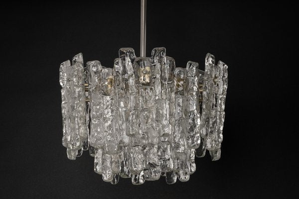 Large Murano Ice Glass Chandelier from Kalmar, Austria, 1960s-UGR-1086280