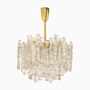 Large Murano Ice Glass Chandelier from Kalmar, Austria, 1960s-UGR-1085404