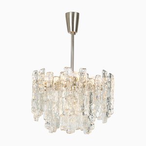 Large Murano Ice Glass Chandelier from Kalmar, Austria, 1960s-UGR-1085994