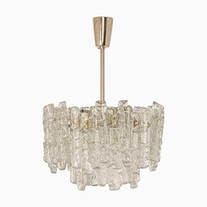 Large Murano Ice Glass Chandelier from Kalmar, Austria, 1960s-UGR-1086280