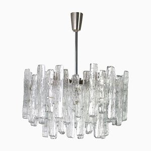 Large Murano Ice Glass Chandelier from Kalmar, Austria, 1960s-UGR-1085858