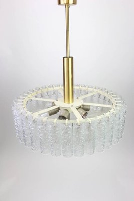 Large Murano Ice Glass Tubes Chandelier from Doria, Germany, 1970s-UGR-1085896