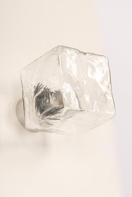 Large Murano Ice Glass Wall Light from Kalmar, Austria, 1960s-UGR-1176019